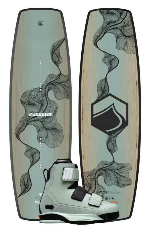 2026 Current Wakeboard + Hook 6X Sage Binding Combo Pack