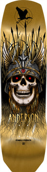 9.13" x 32.8" Pro Andy Anderson Heron Skull Skateboard Deck