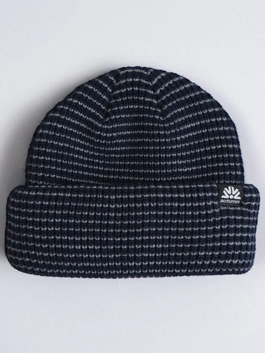 Stripe Double Roll Beanie