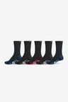 Youth Multi Stripe 5-Pack Skate Socks
