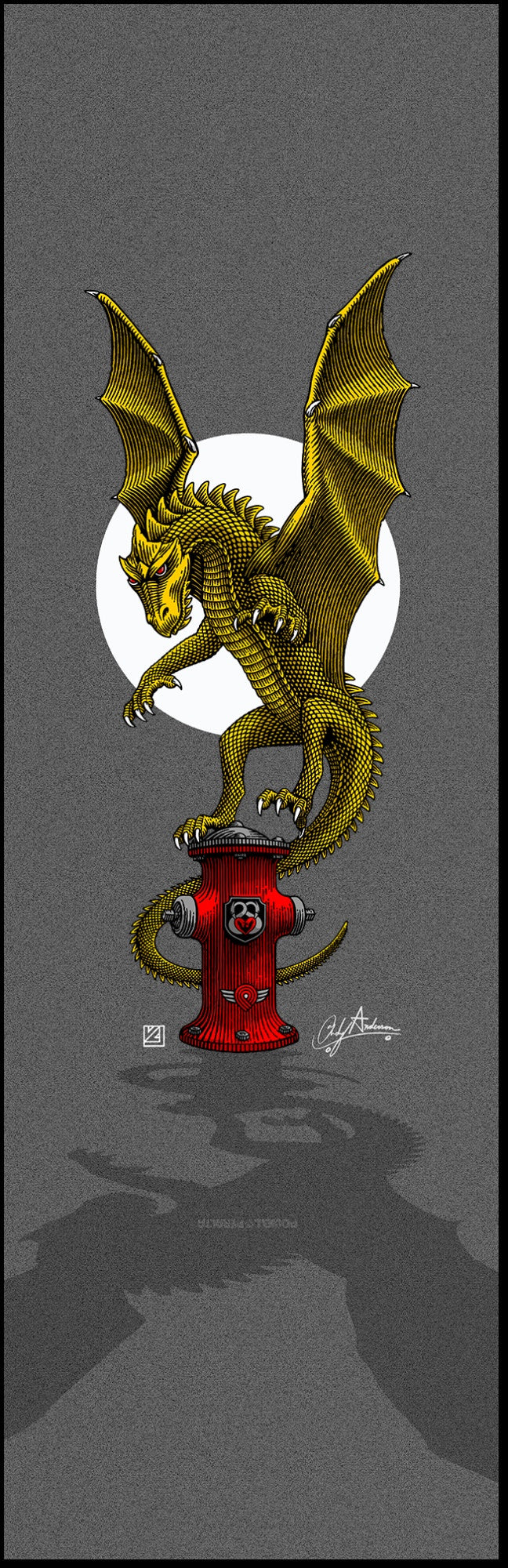 10.5" x 33" Andy Anderson Hydrant CLEAR Grip Tape Sheet