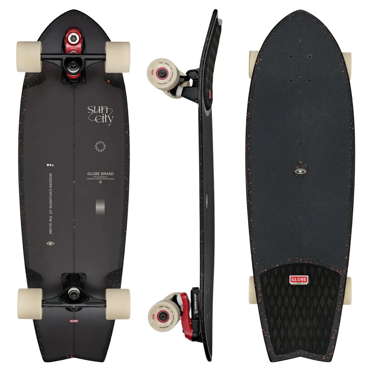 Sun City 2 Astro Red Surfskate Complete