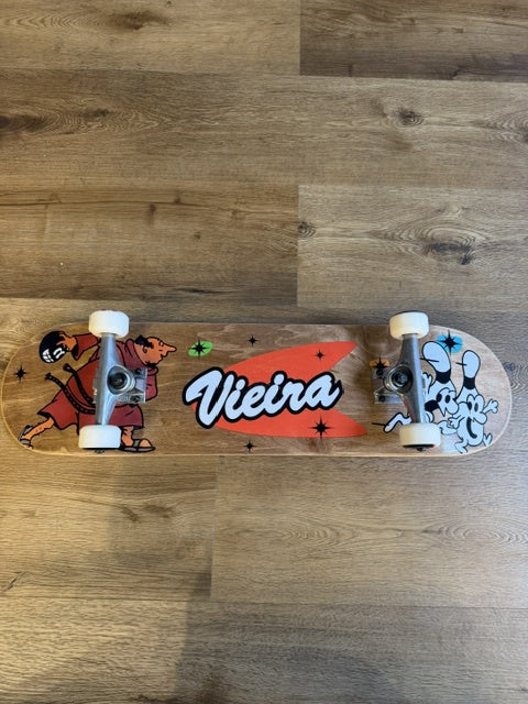 8.0" Vieira Strike Various Stains Skateboard Custom Complete