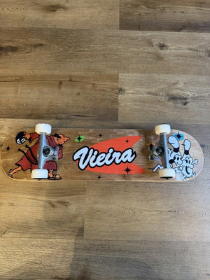 8.0" Vieira Strike Various Stains Skateboard Custom Complete