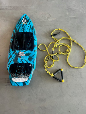 2nd Hand Ronix X Volcom Sea Captain Wakesurfer Set (incl Bungee Rope & fins)