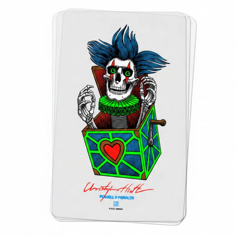 Chris Hiett Skull Skateboard Sticker Clear