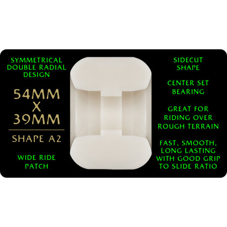 88A Dragon Formula A2 Sym Wide/Extra-Wide Green Skateboard Wheels