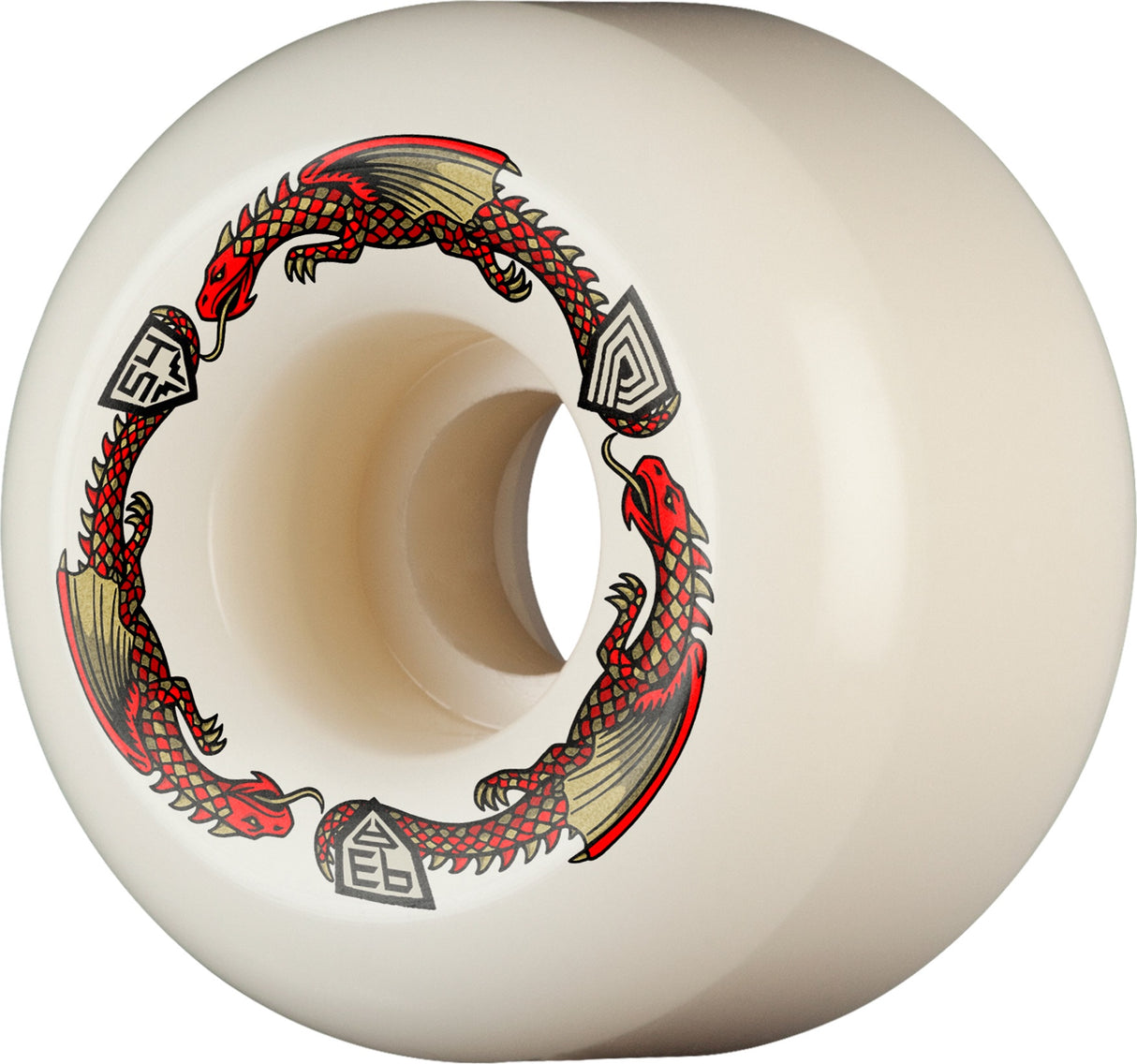 93A Dragons A2 Sym Wide Red Skateboard Wheels (4pk)