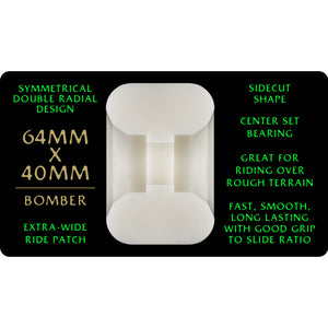 88A Dragon Formula A2 Sym Wide/Extra-Wide Green Skateboard Wheels