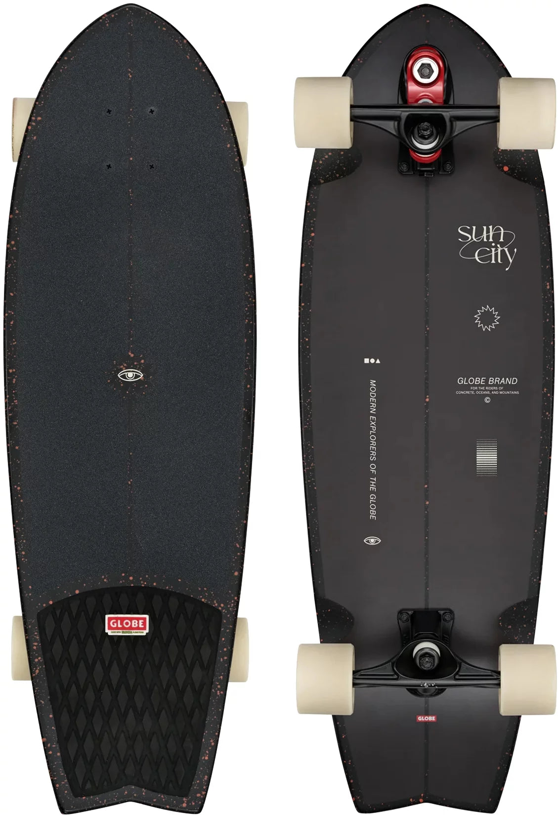 Sun City 2 Astro Red Surfskate Complete