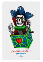 Chris Hiett Skull Skateboard Sticker Clear