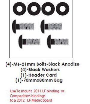 M6 - 21mm Metric Wakeboard Bolts (4)