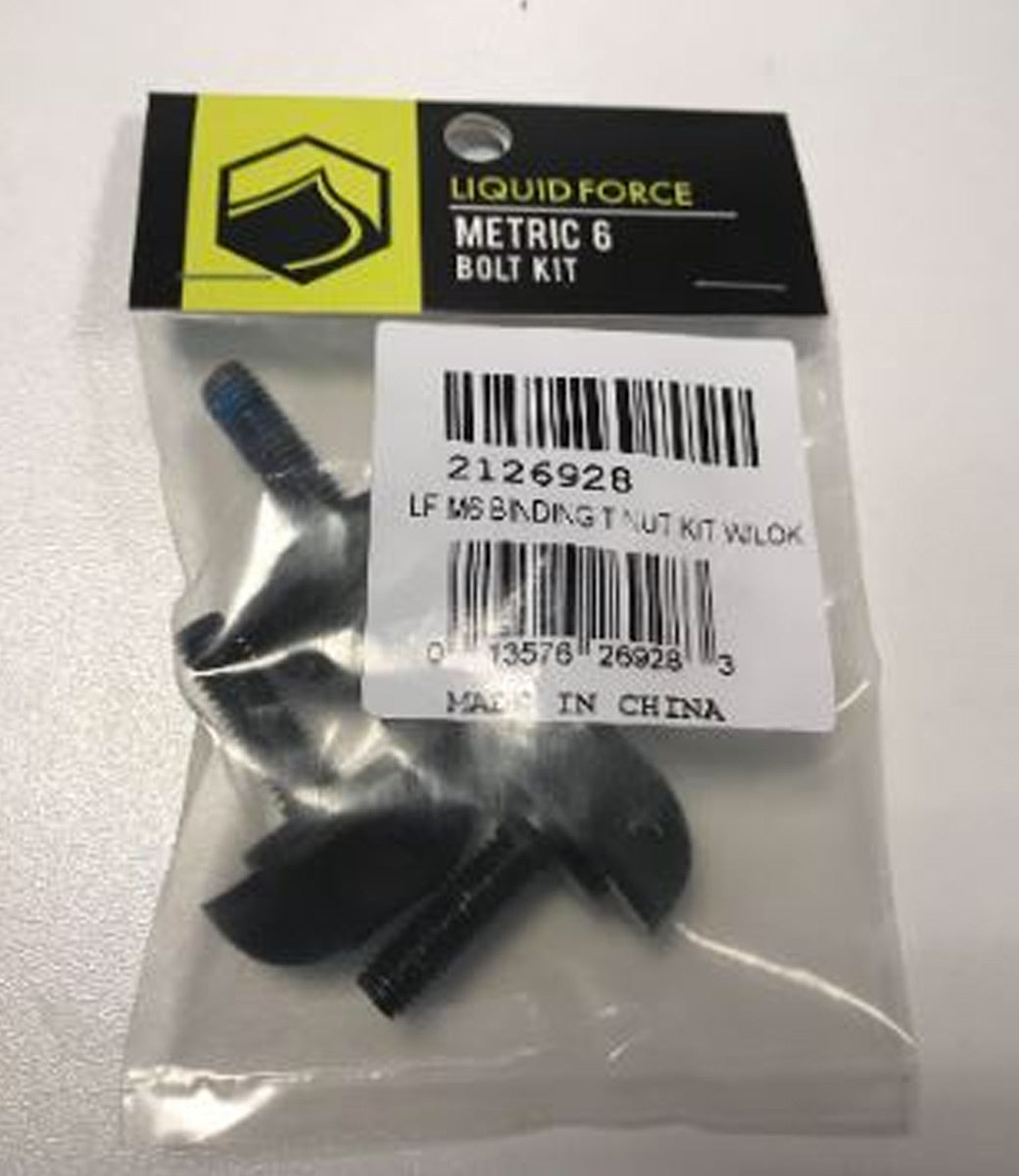 M6 Wakeboard Binding T-Nut Kit W/Lok (4)