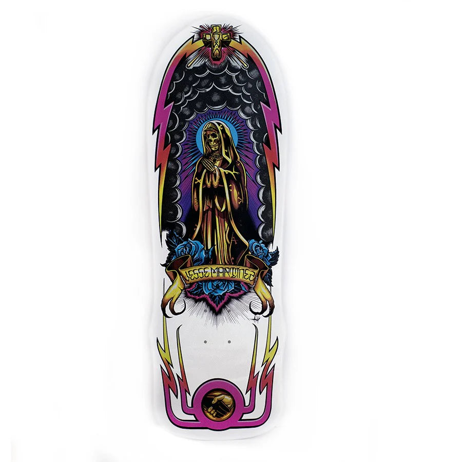 10" x 30.25" Jesse Martinez Guadalupe Handshake 1987 Skateboard Deck
