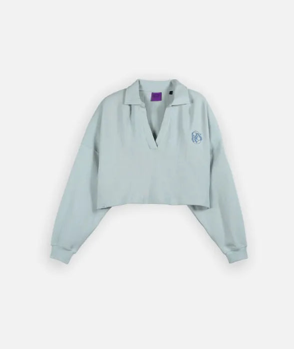Women's Seafoam Polo Sweater