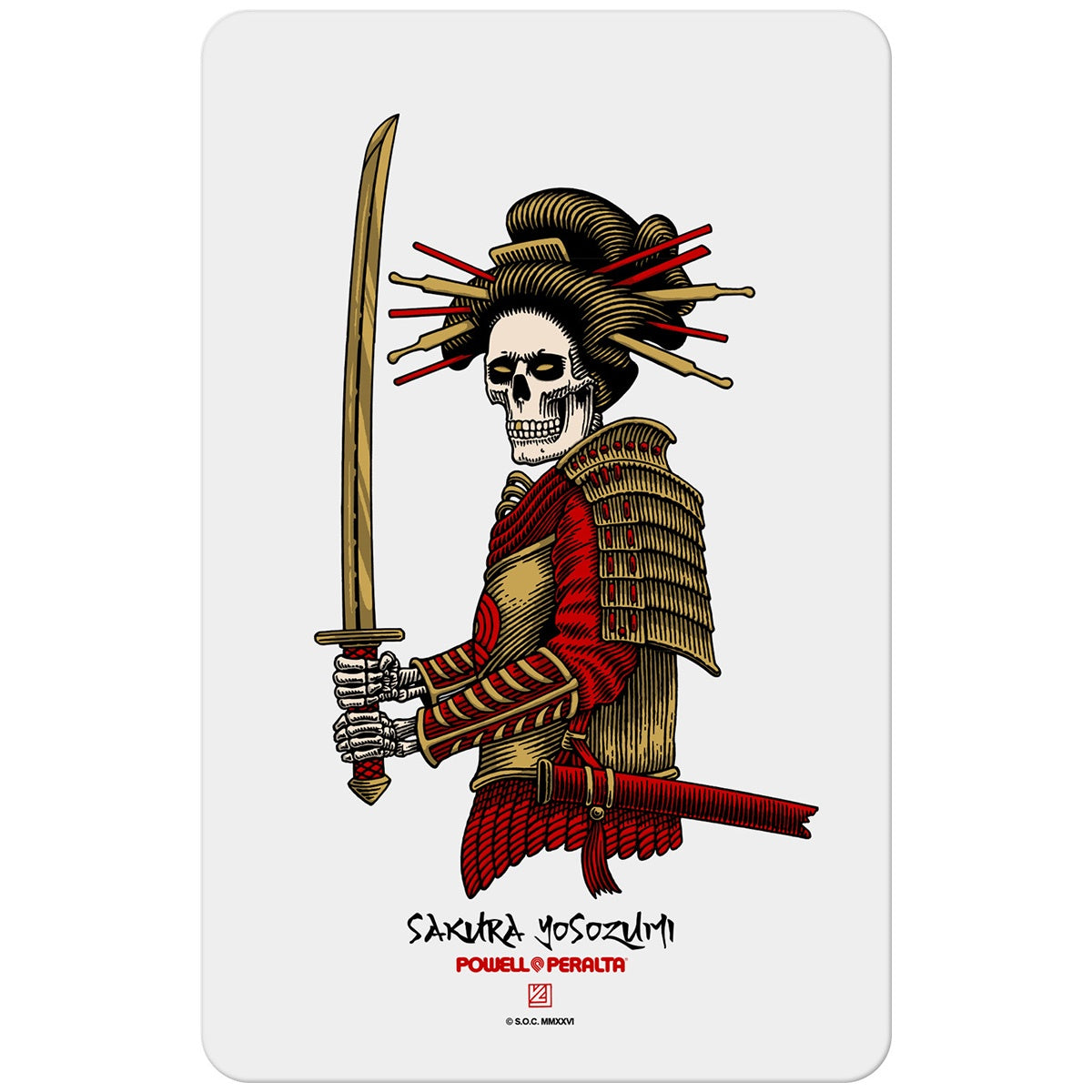 Sakura Yosozumi Onna-Bugeisha Skateboard Sticker