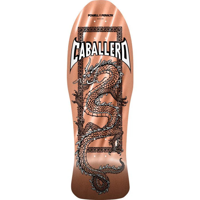 10" x 30" Steve Caballero Chinese Dragon Reissue Skateboard Deck - Copper Foil