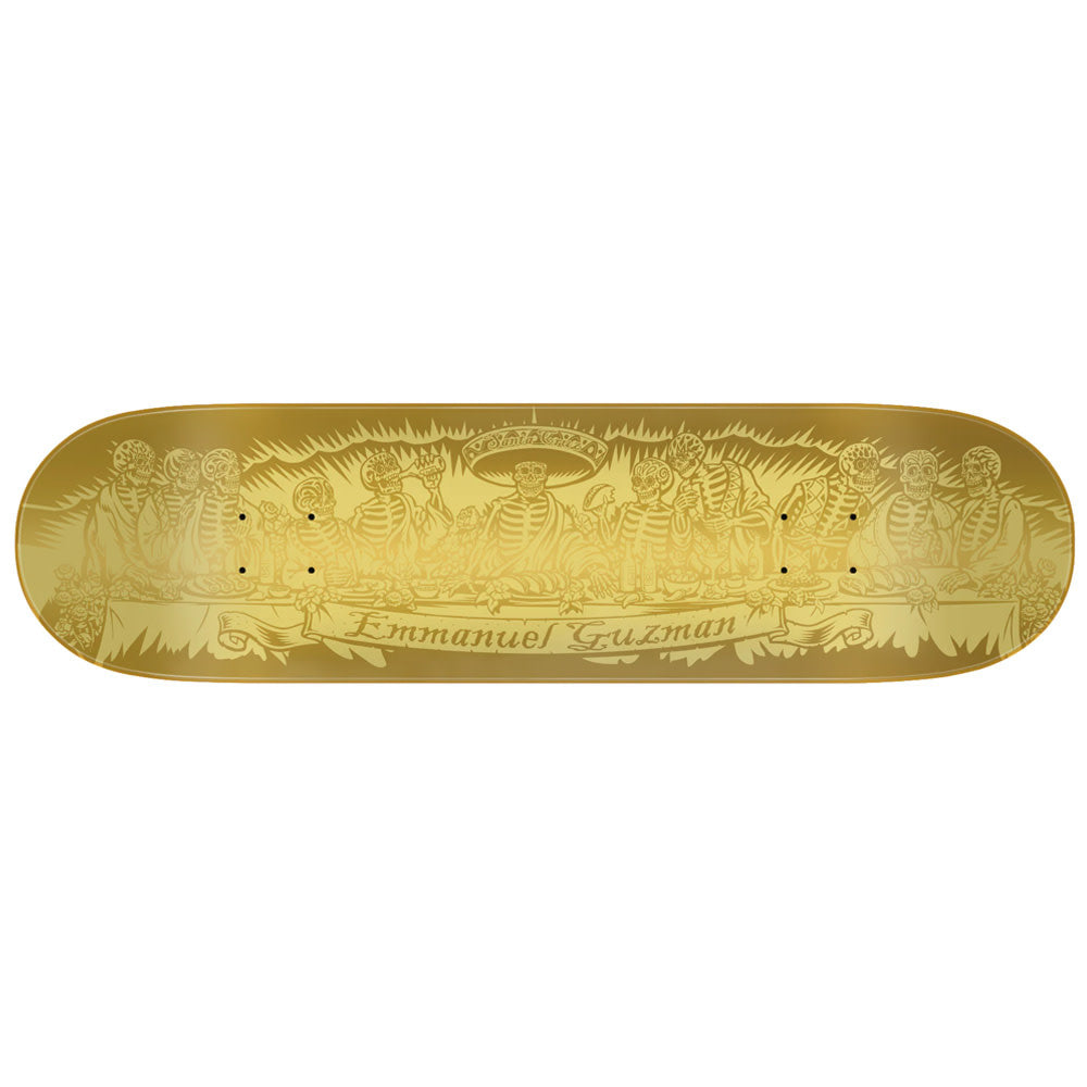 8.27" Guzman Dining With The Dead Gold Skateboard Deck