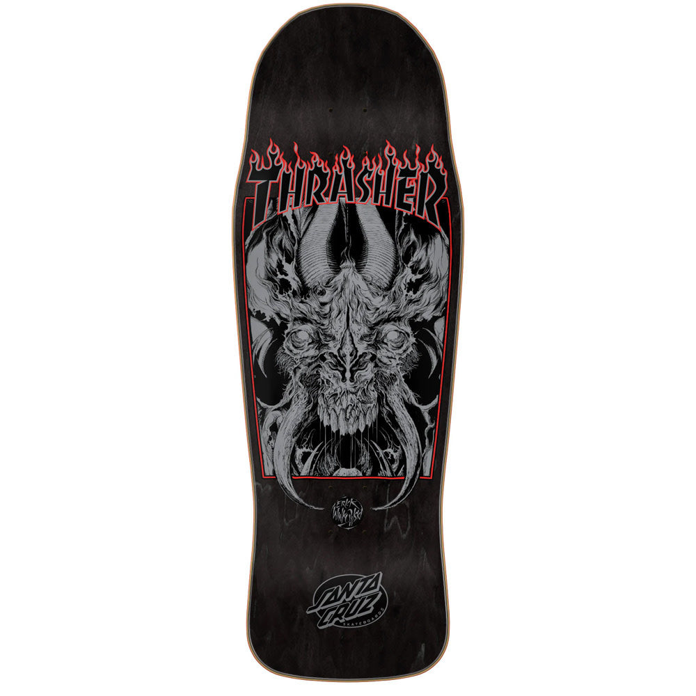 10.34" X Thrasher Winkowski Primeval Shaped Black Skateboard Deck