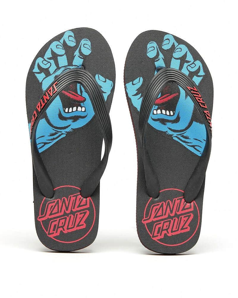 Youth Screaming Hand Black Thong Slipper