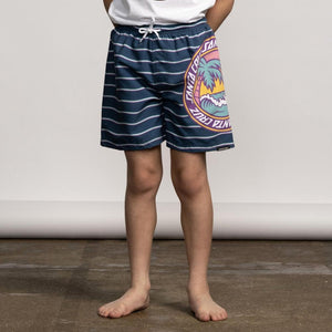 Youth Paradise Break Wave Stripe Swim Short 2024