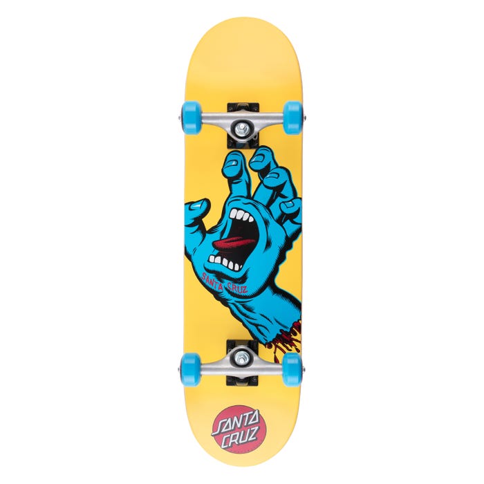 7.75" Screaming Hand Yellow Mini Skateboard Complete
