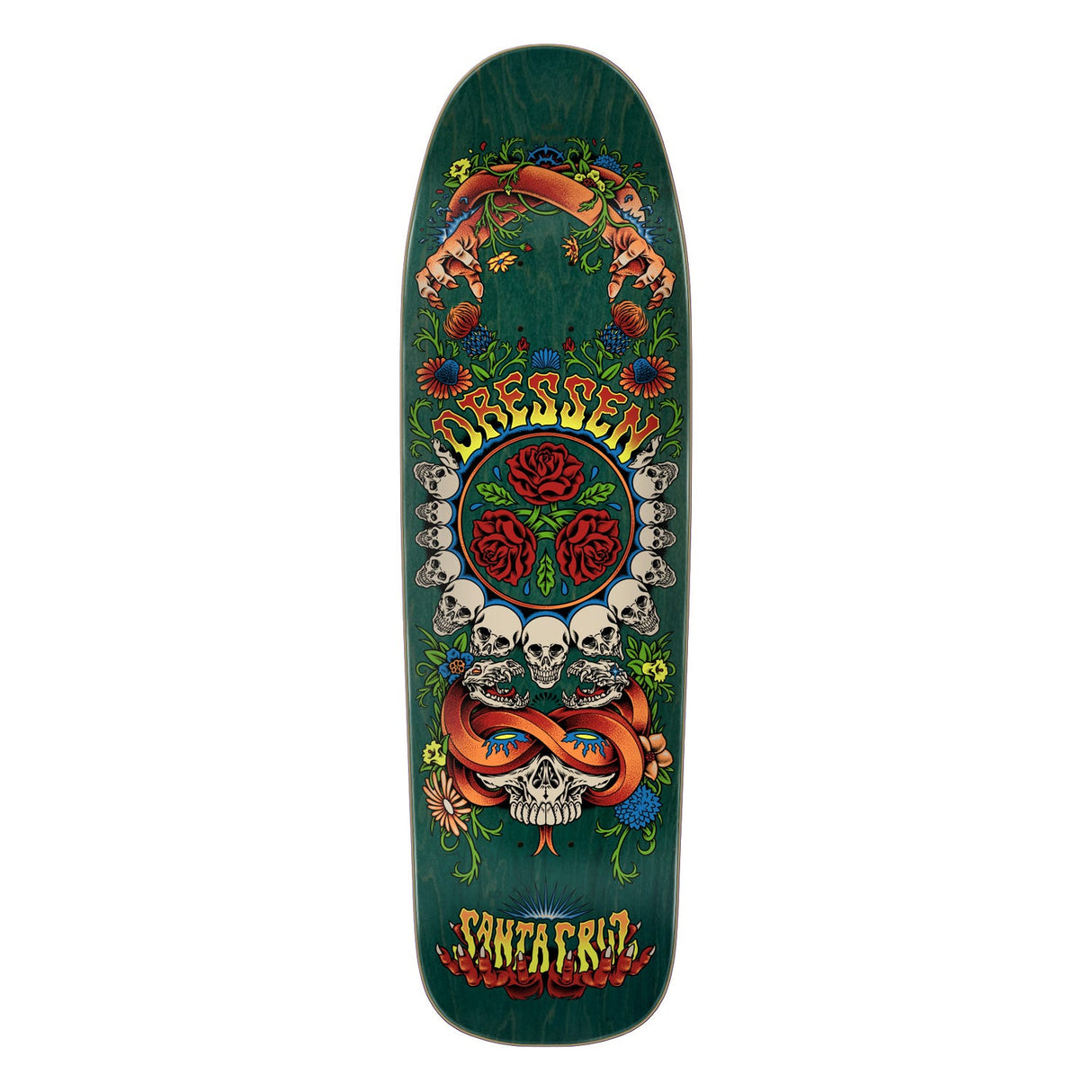 9.31" Dressen Rose Crew Three Shaped Skateboard Deck