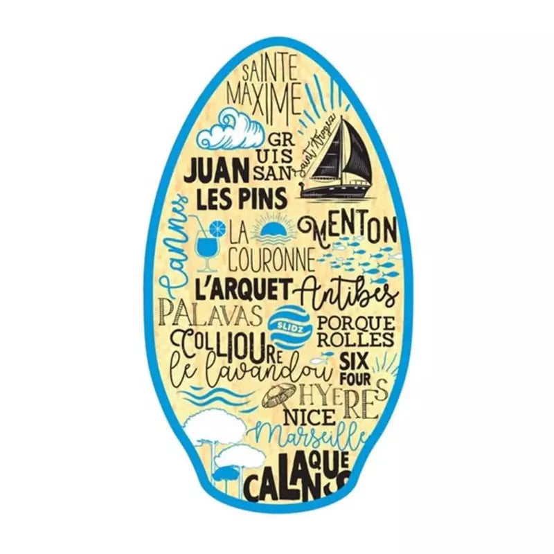 41" Mediterranee Light Blue Wooden Skimboard