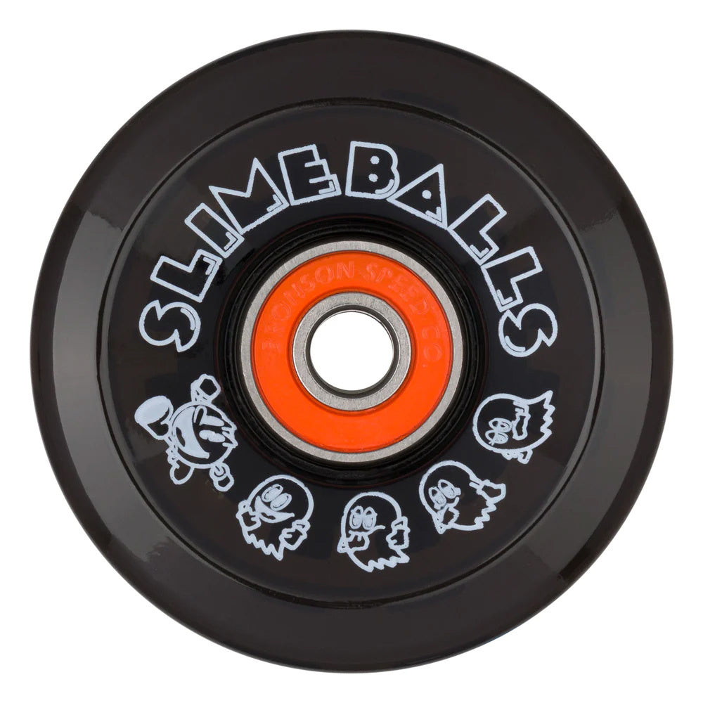 60mm 78A Pac Man Light Ups OG Clear Black Cruiser Wheels