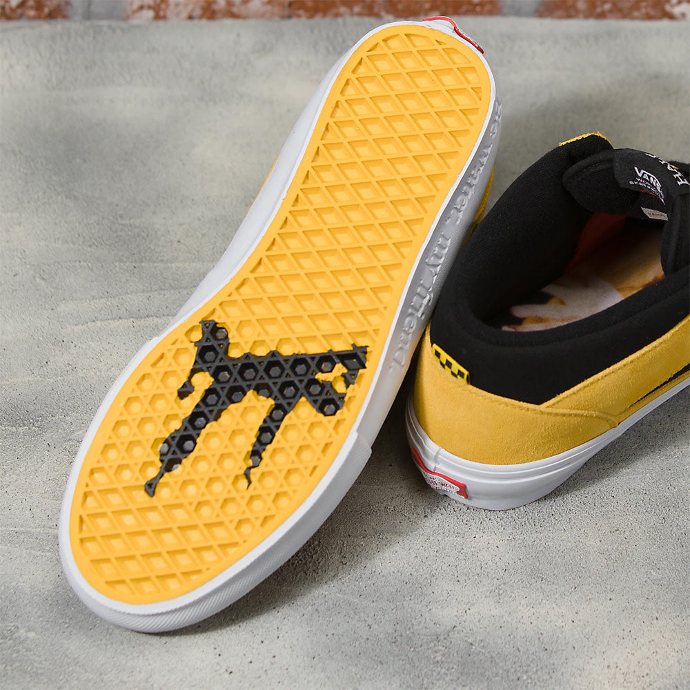 X Bruce Lee Black Yellow Half Cab Skateboard Shoe 2023 West Site Boardshop Gent